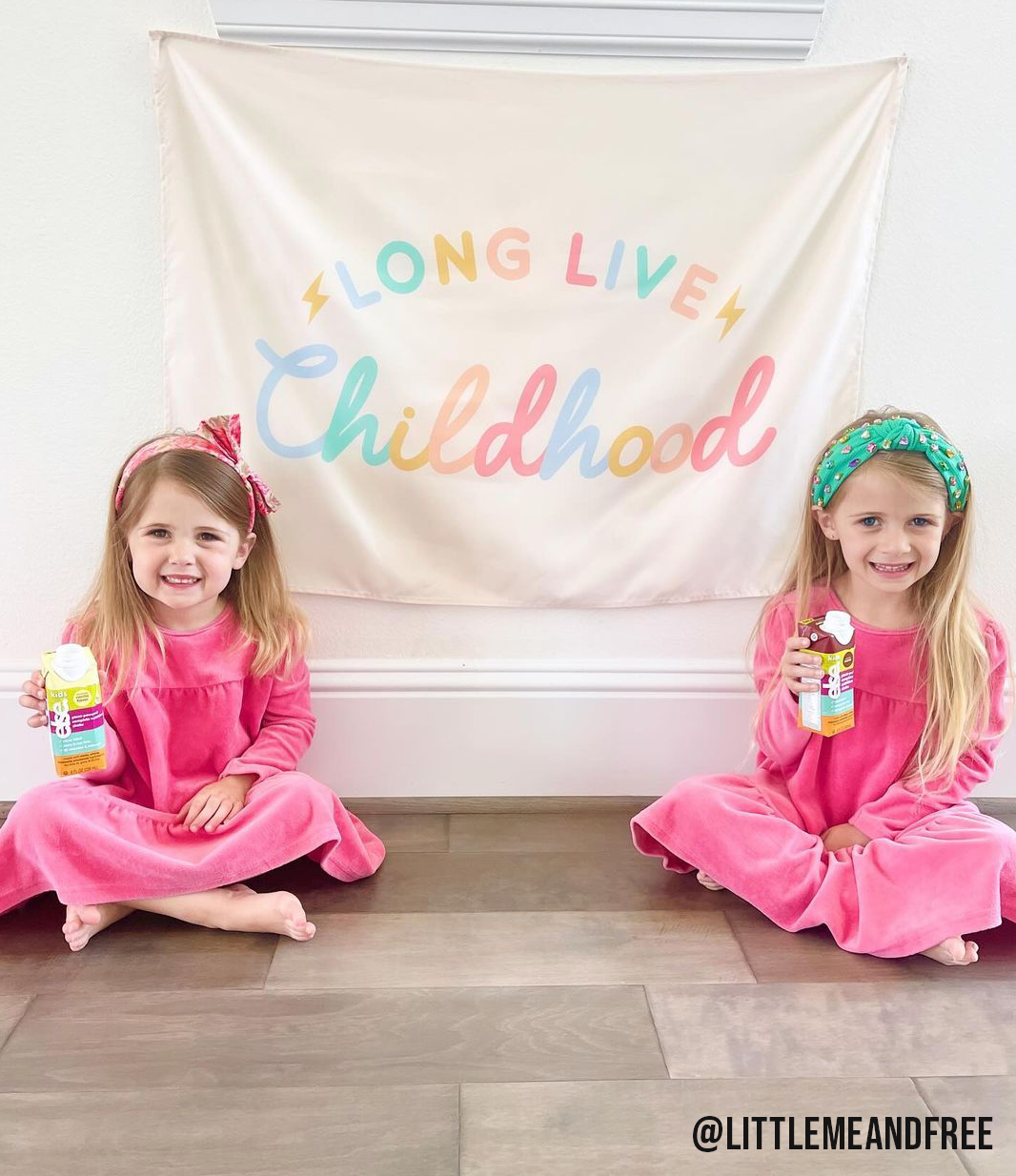 Long Live Childhood Banner (Pastel) | Kids Fabric Wall Sign: Original 36x26"