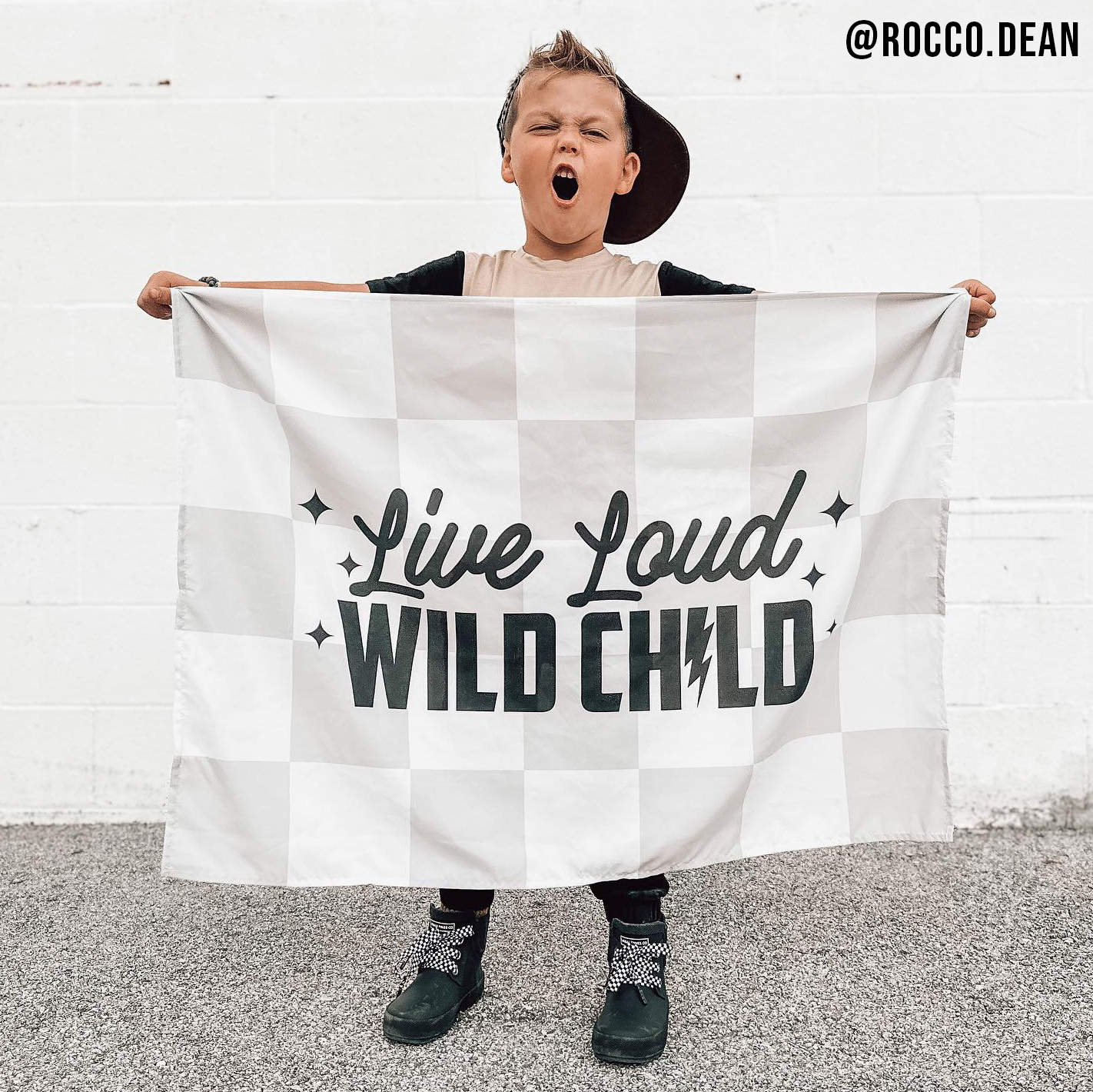 Live Loud Wild Child Banner | Boys Playroom Wall Decor: Original 36x26"