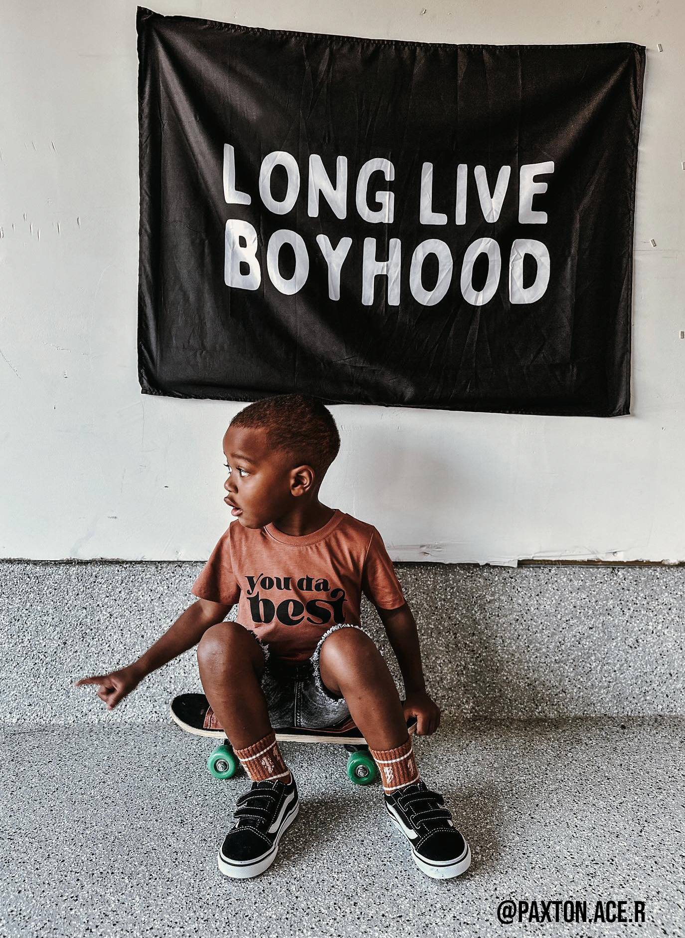 Long Live Boyhood Banner | Boys Room Fabric Wall Sign: Original 36x26"