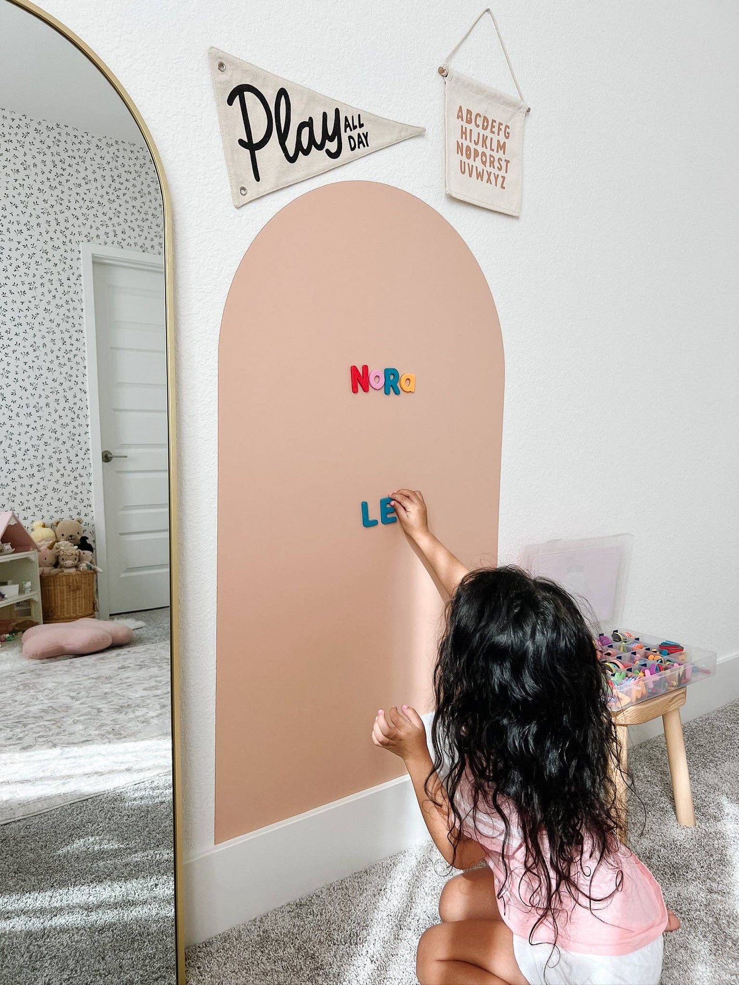 Magic Playwall - Kids Arch Magnetic Chalkboard Wall Decal : Black