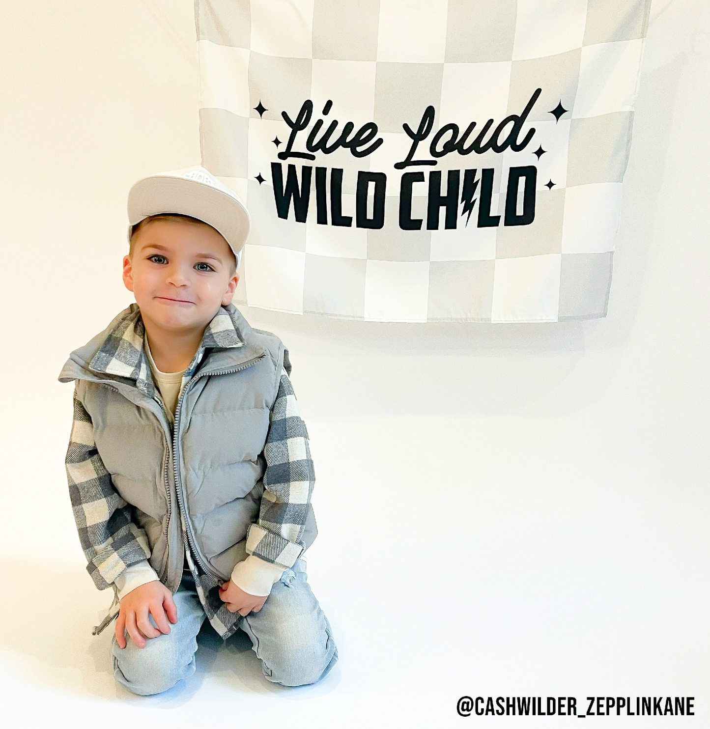 Live Loud Wild Child Banner | Boys Playroom Wall Decor: Original 36x26"