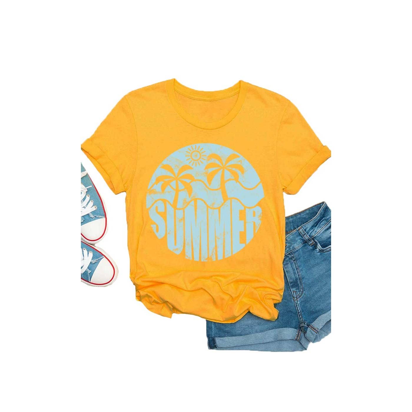 Summer Beach Circle Kids Graphic Tee Navy