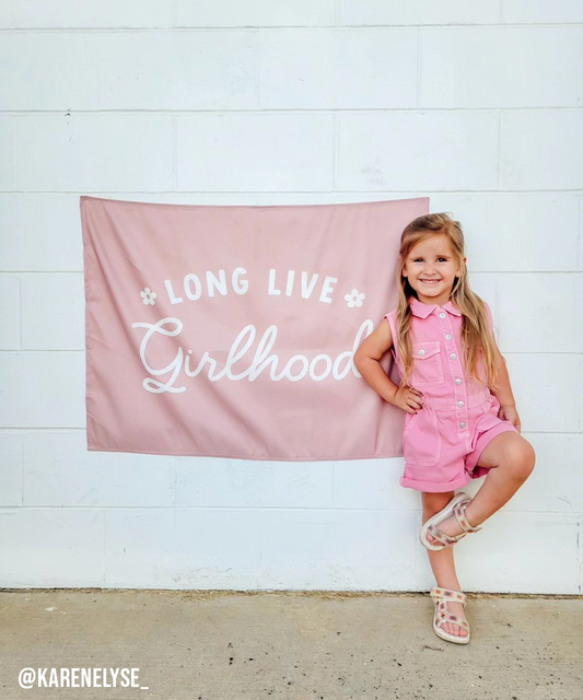 Long Live Girlhood Banner - Girl Room Wall Decor: Original 36x26"