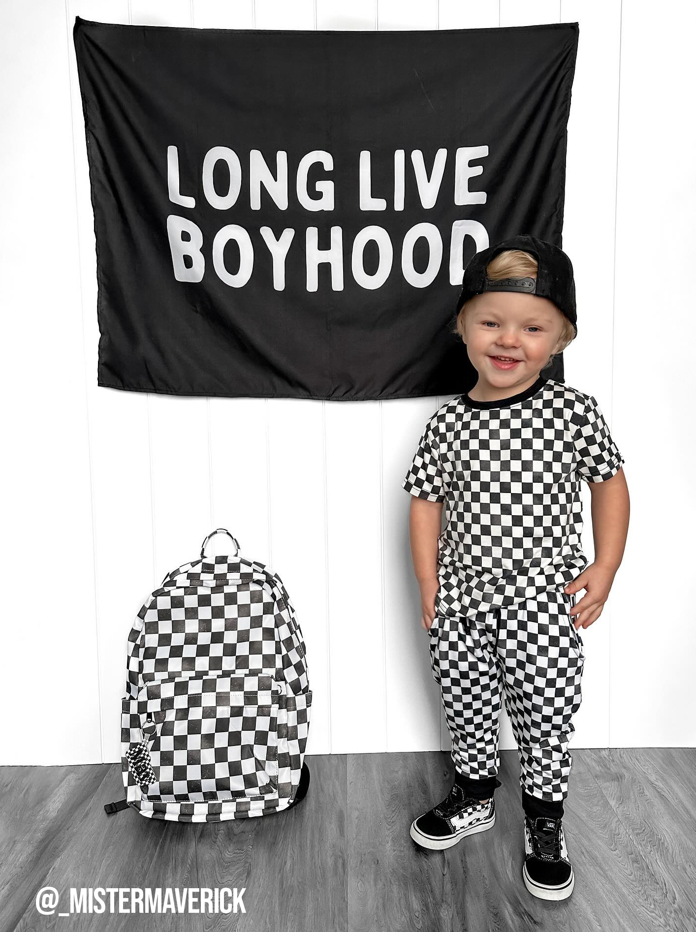 Long Live Boyhood Banner | Boys Room Fabric Wall Sign: Original 36x26"