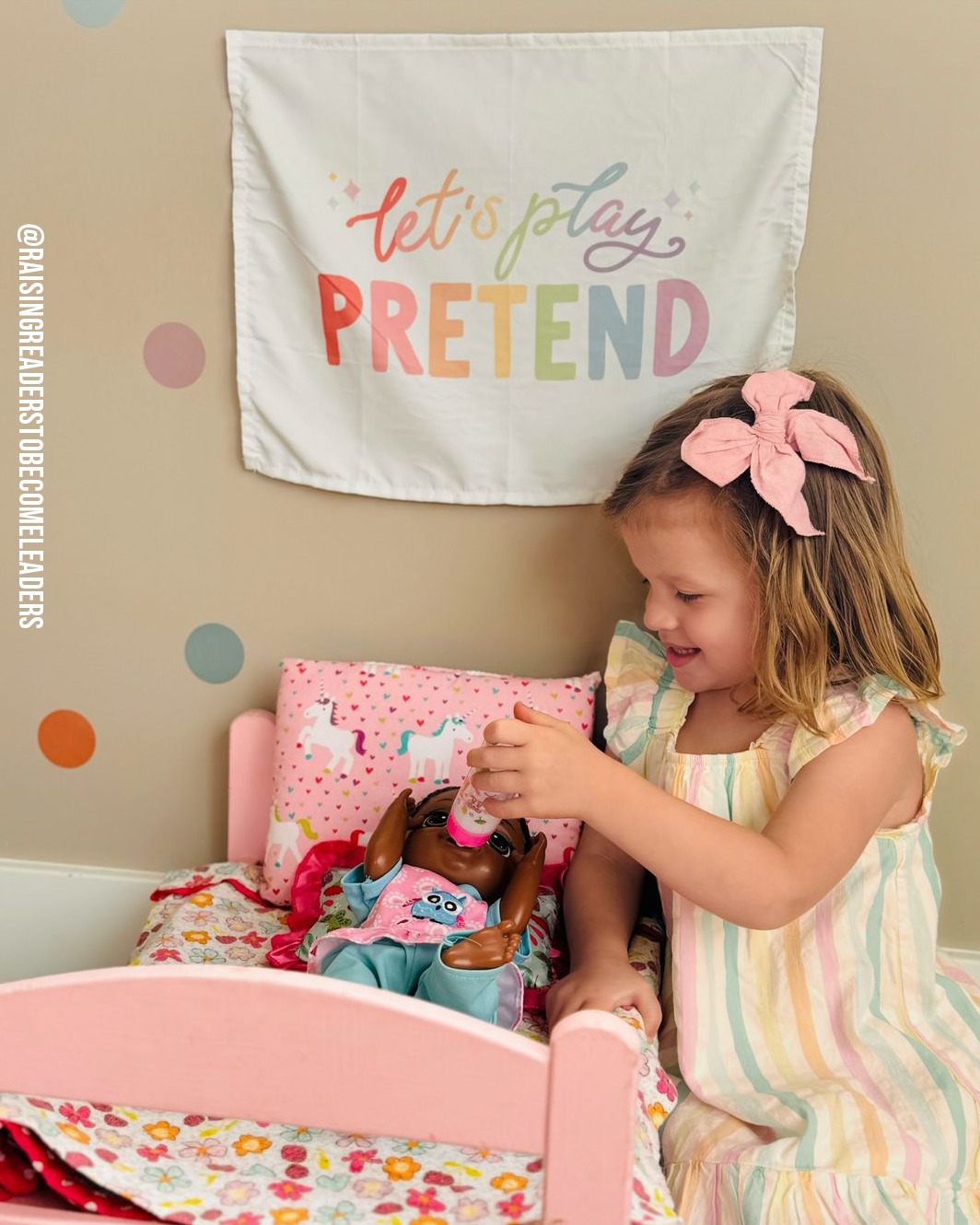 Let's Play Pretend Banner | Playroom Fabric Tapestry: Original 36x26"