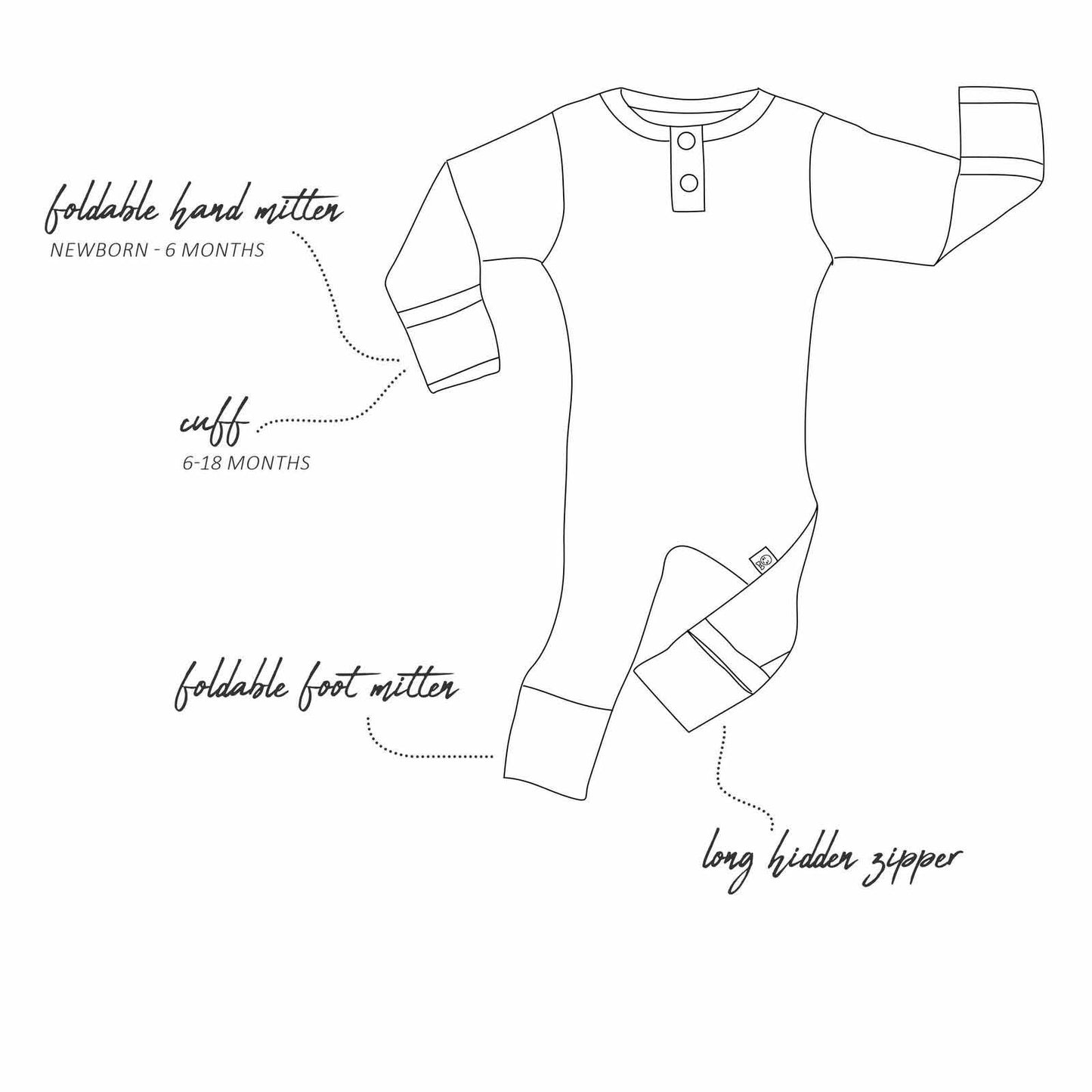 Rose Organic Cotton Growsuit