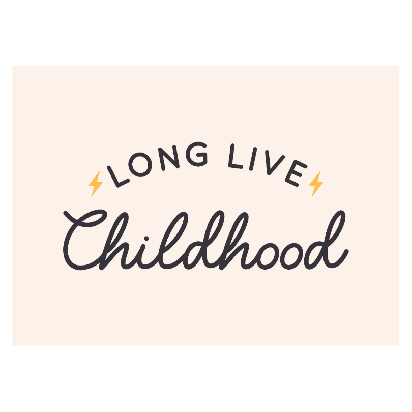 Long Live Childhood Banner (Neutral) | Kids Fabric Wall Sign: Small 17x13"