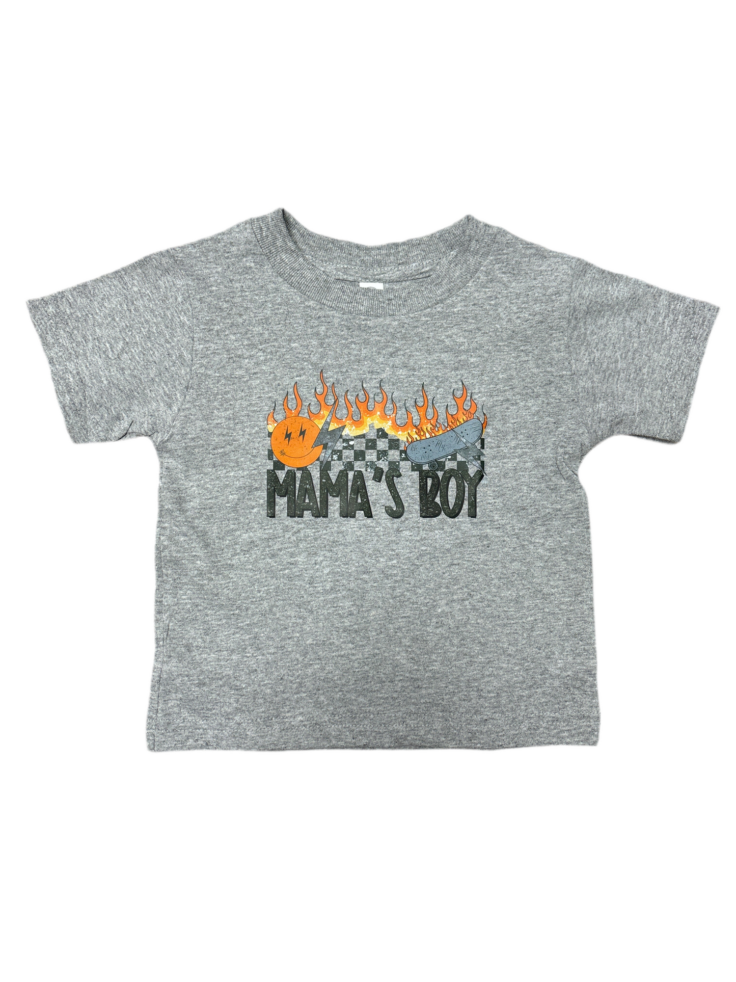 Mamas Boy Cotton T-Shirt |Grey Washed