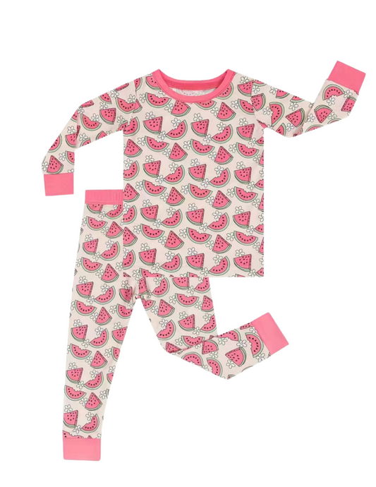Pink Watermelon Two Piece Bamboo Set
