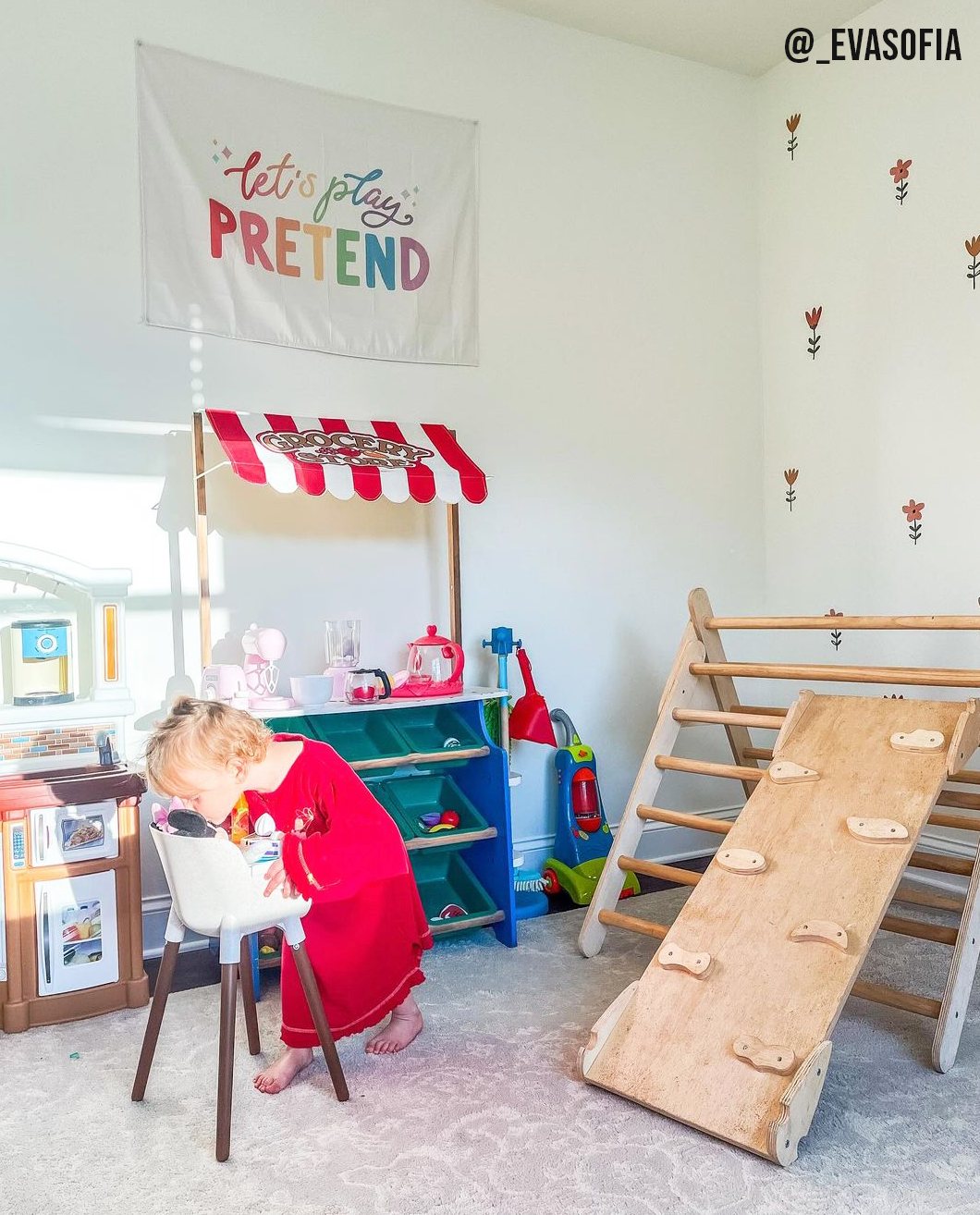 Let's Play Pretend Banner | Playroom Fabric Tapestry: Original 36x26"