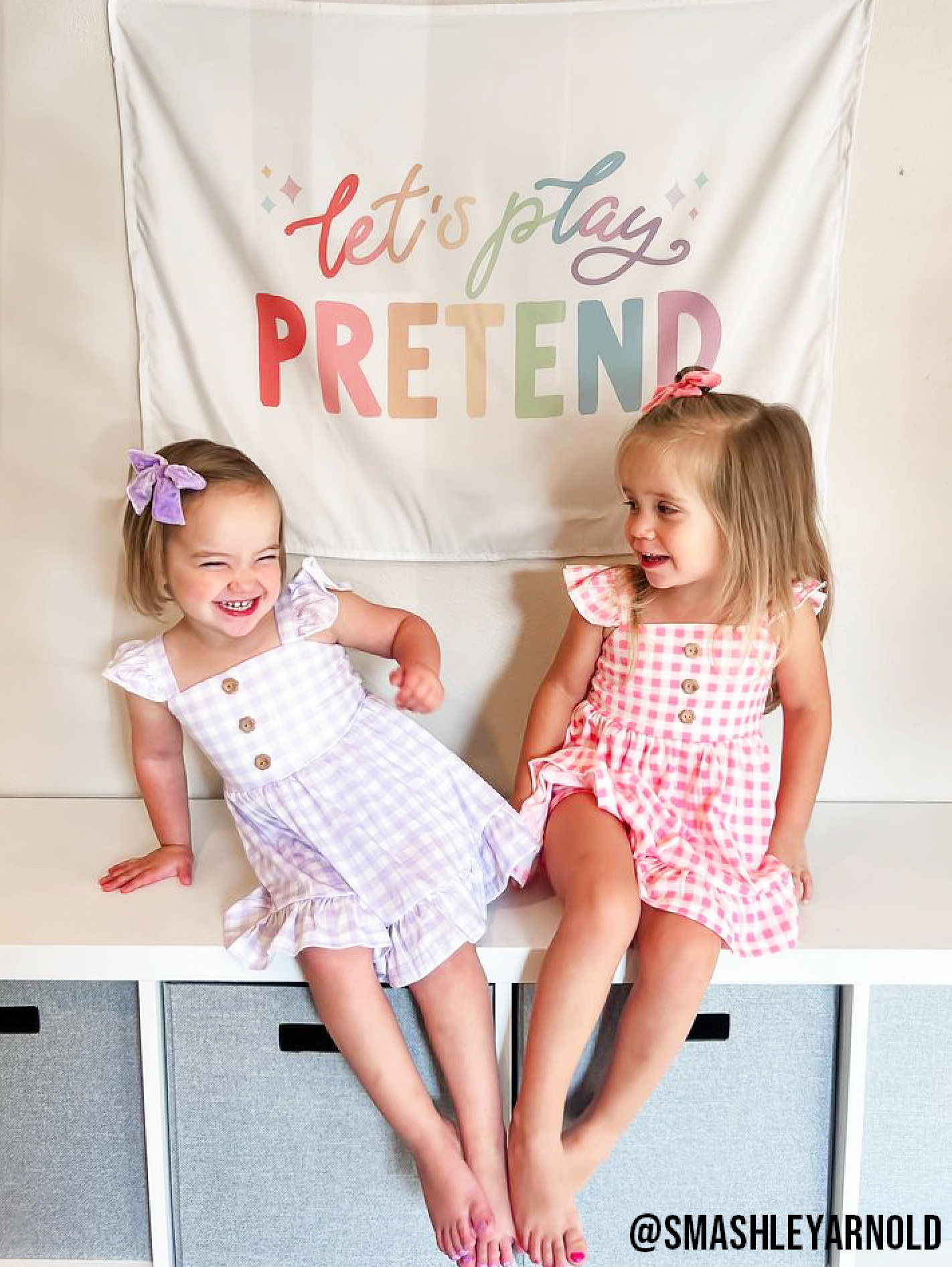 Let's Play Pretend Banner | Playroom Fabric Tapestry: Original 36x26"