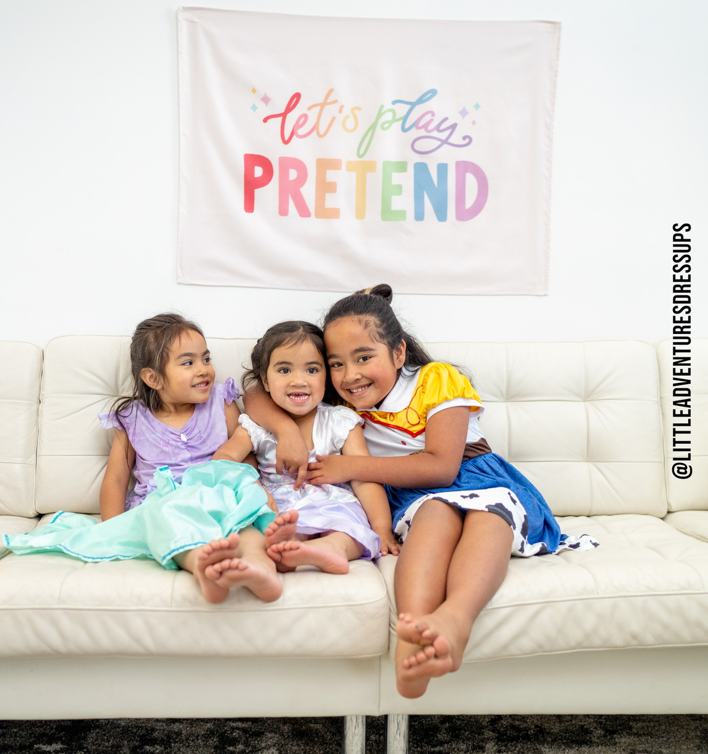 Let's Play Pretend Banner | Playroom Fabric Tapestry: Original 36x26"