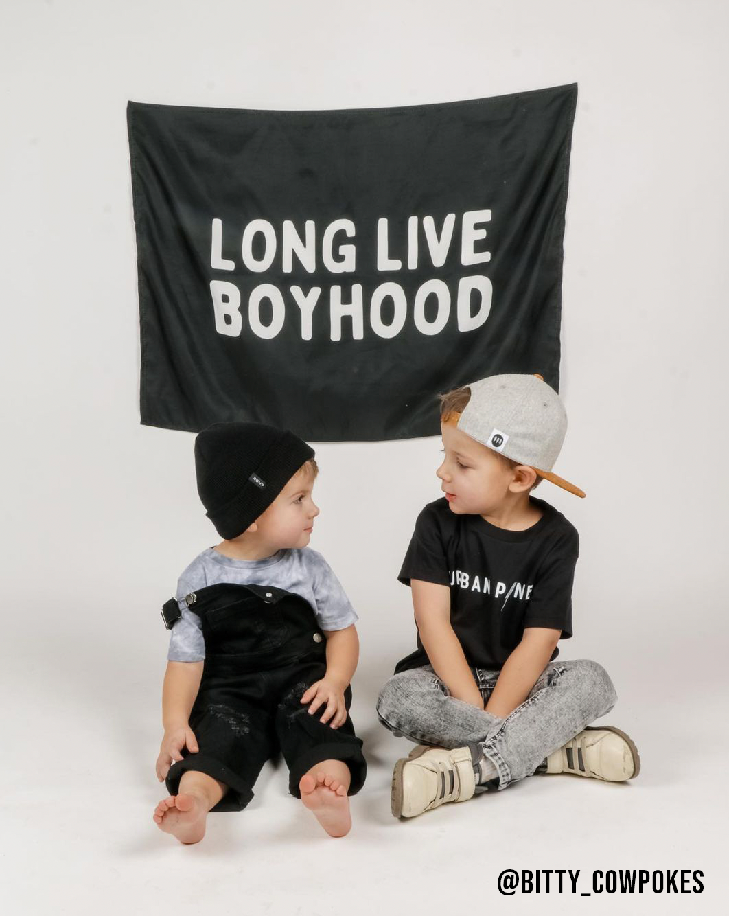 Long Live Boyhood Banner | Boys Room Fabric Wall Sign: Original 36x26"