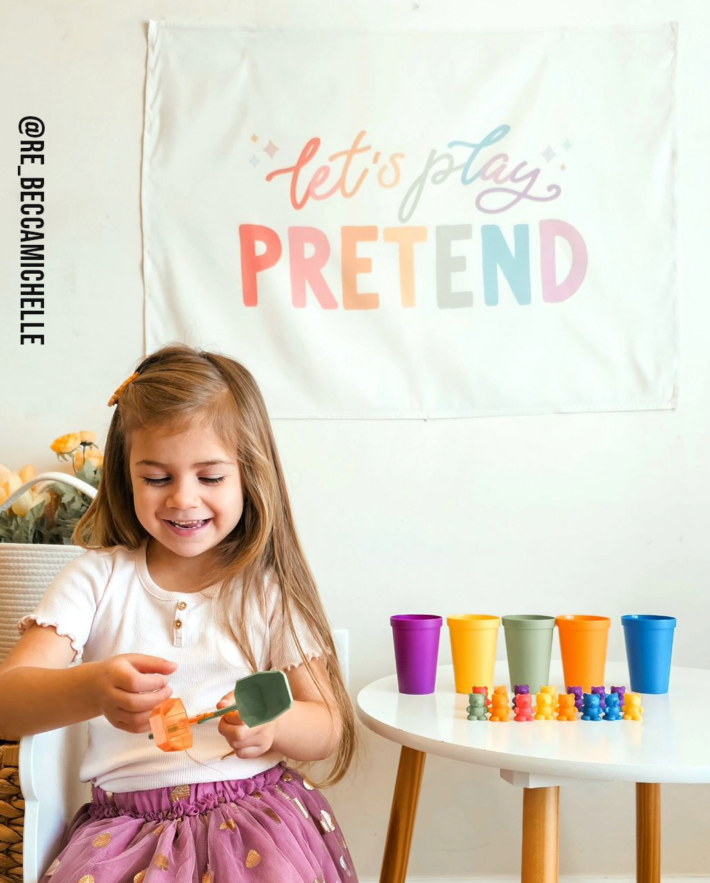 Let's Play Pretend Banner | Playroom Fabric Tapestry: Original 36x26"