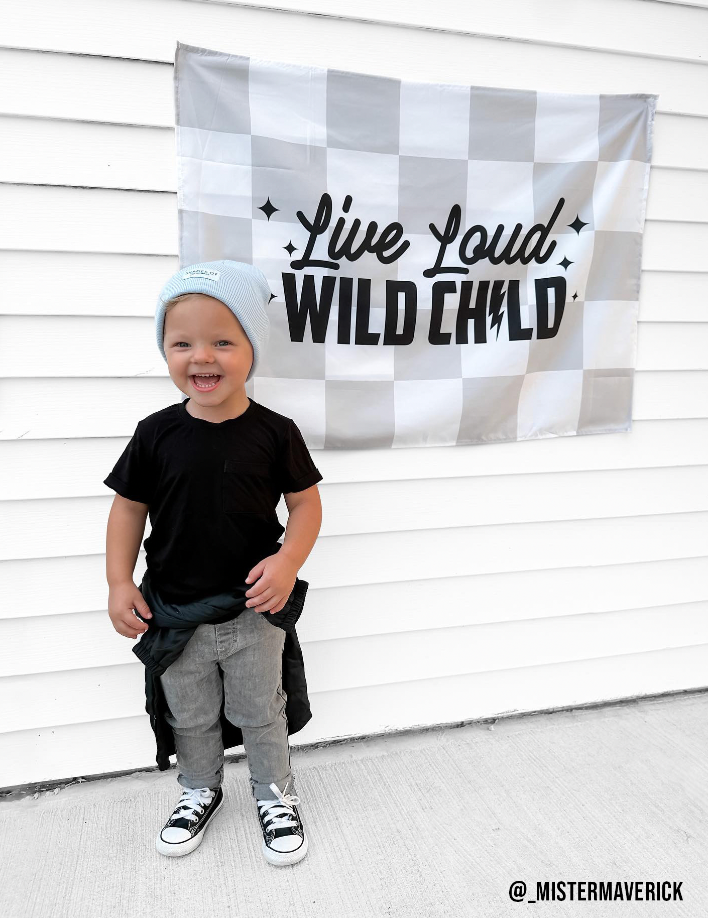 Live Loud Wild Child Banner | Boys Playroom Wall Decor: Original 36x26"