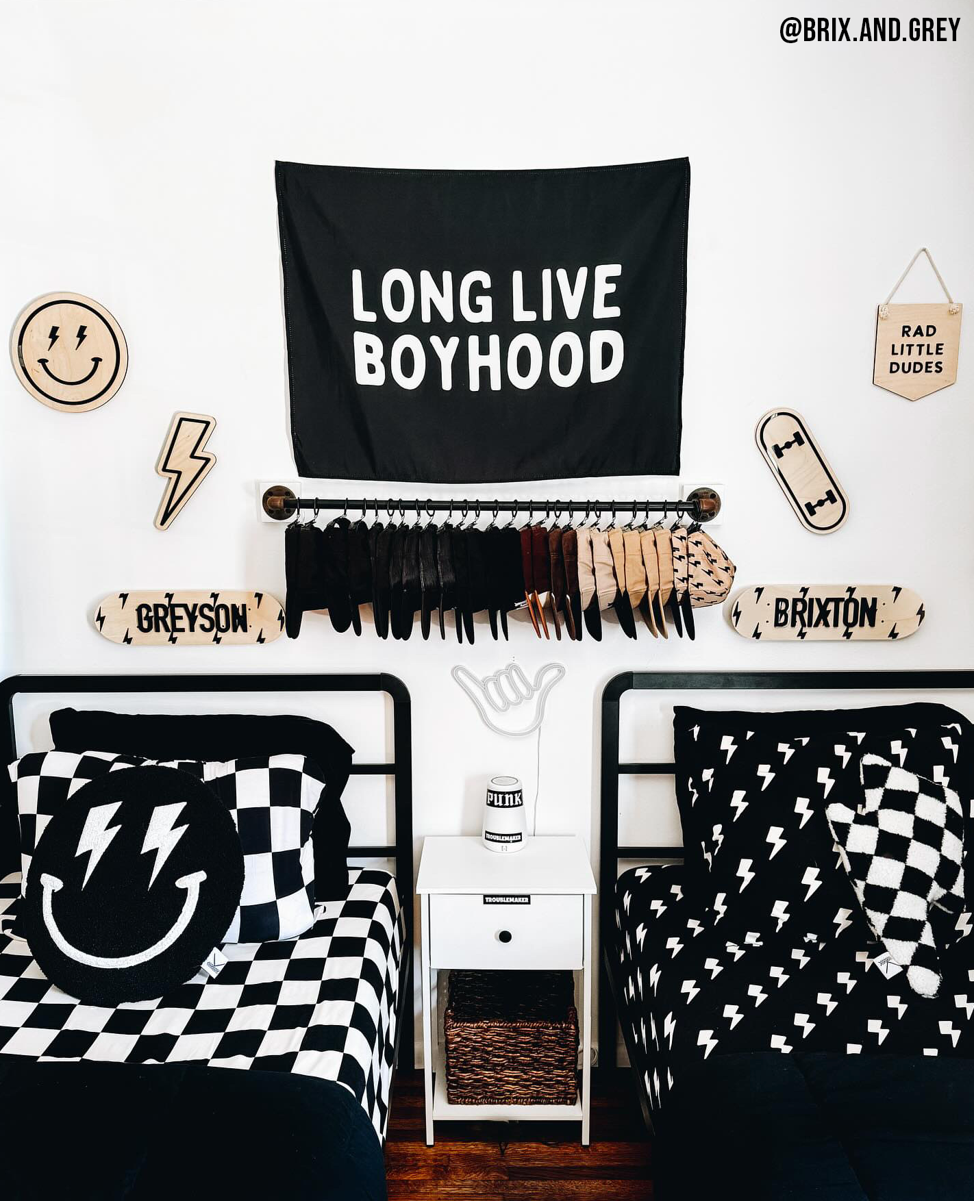 Long Live Boyhood Banner | Boys Room Fabric Wall Sign: Original 36x26"