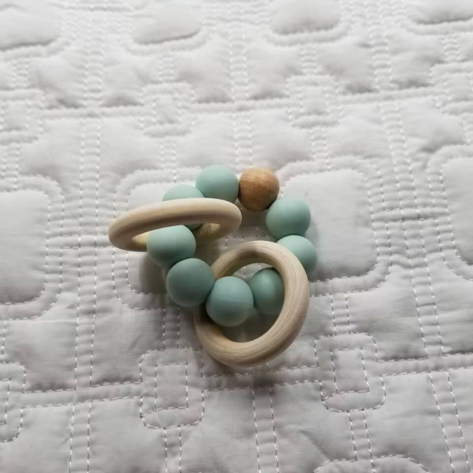 Silicone Beaded Rattle Teether