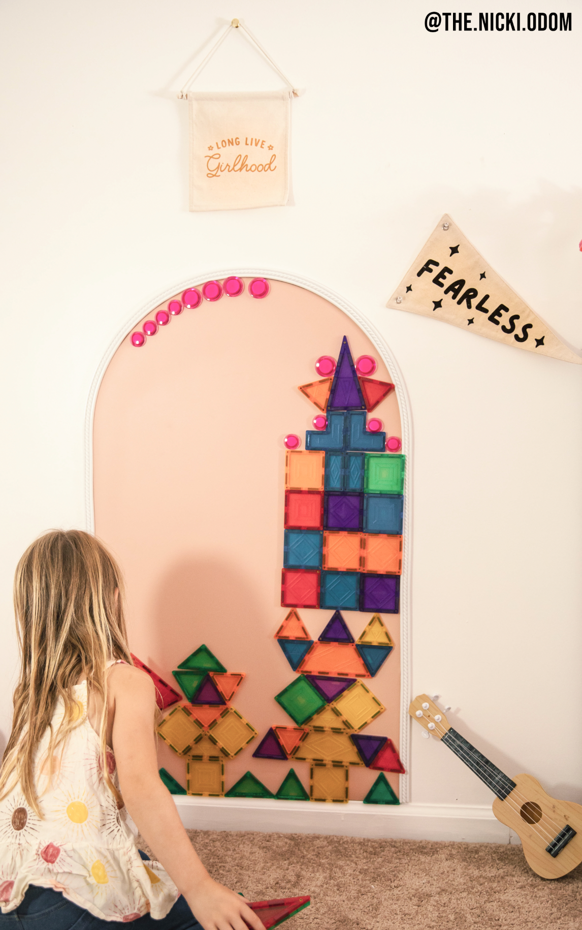 Magic Playwall - Kids Arch Magnetic Chalkboard Wall Decal : Black