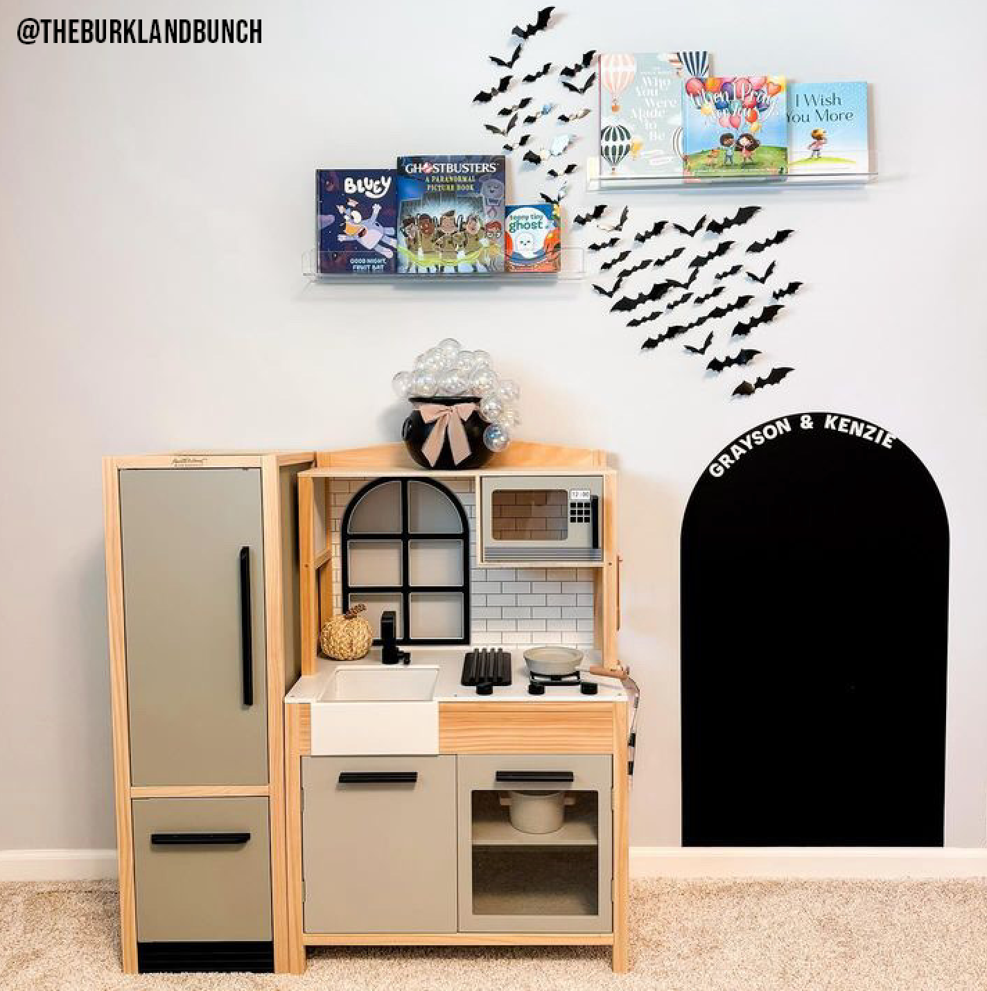 Magic Playwall - Kids Arch Magnetic Chalkboard Wall Decal : Black